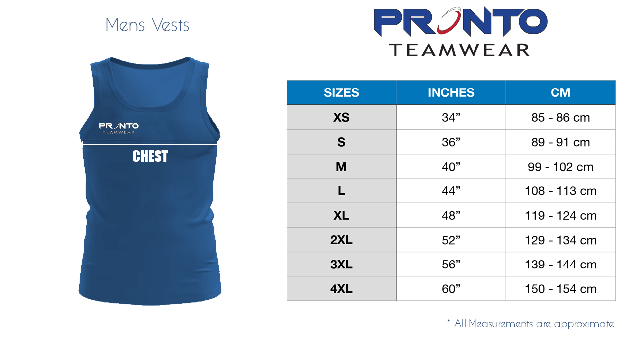 Pronto Rugby Logo Pronto Rugby Vest – Pronto Teamwear